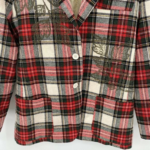 Urban Outfitters Urban Renewal Plaid Wool Blazer Jacket - Picture 2 of 6